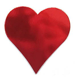 Spiegelglanz-Herz 5cm rot